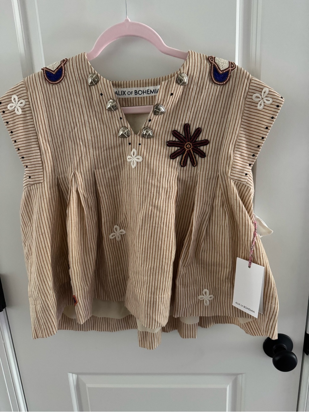 Alix Of Bohemia Nadine Cedar Coin Top NWT